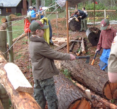 Axe Yard at Camp Thunderbird